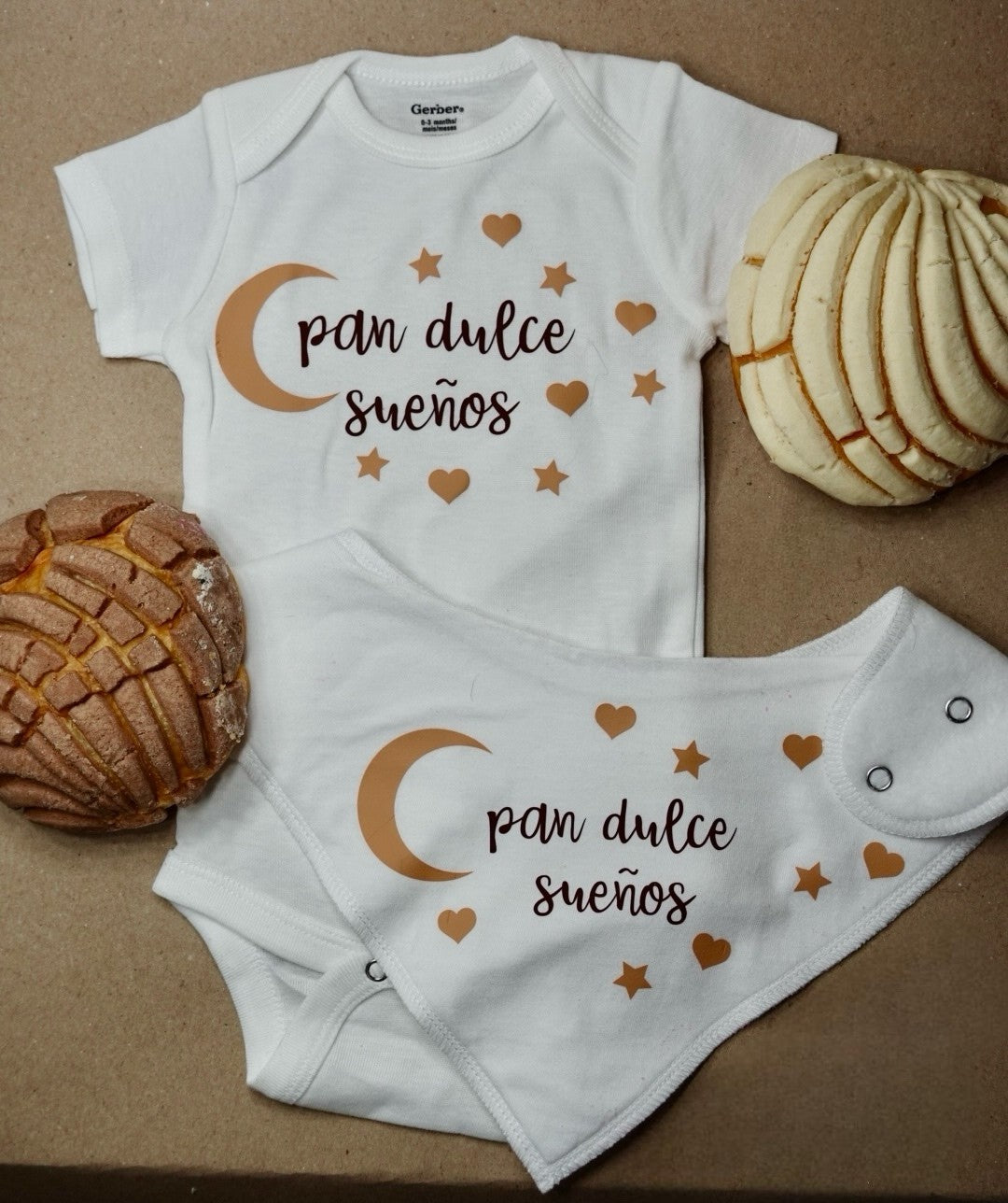 Pan Dulce Suenos ONESIE & BIB COMBO